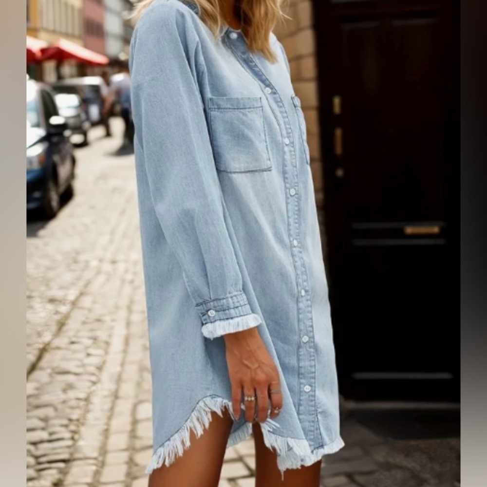 Women’s Denim Shacket Dress